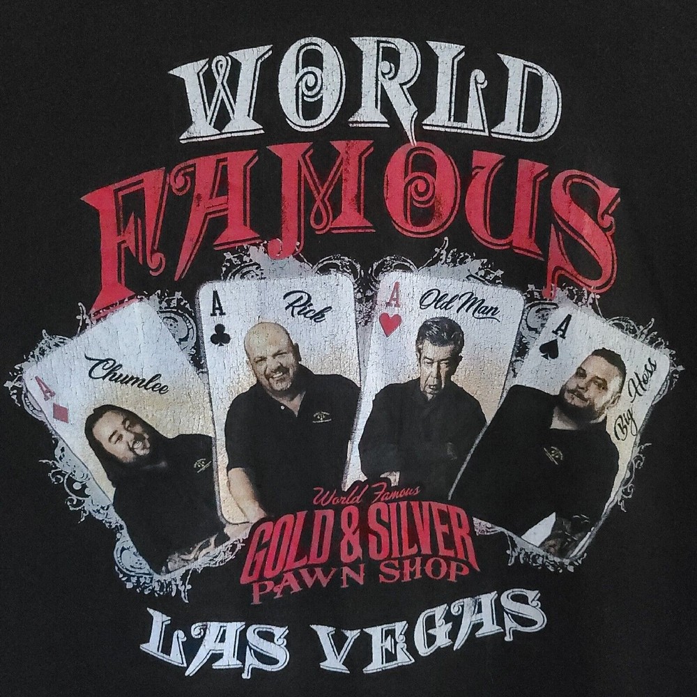 Pawn Stars World Famous Men's T-Shirt Size 3XL Gold & Silver Las Vegas Vintage